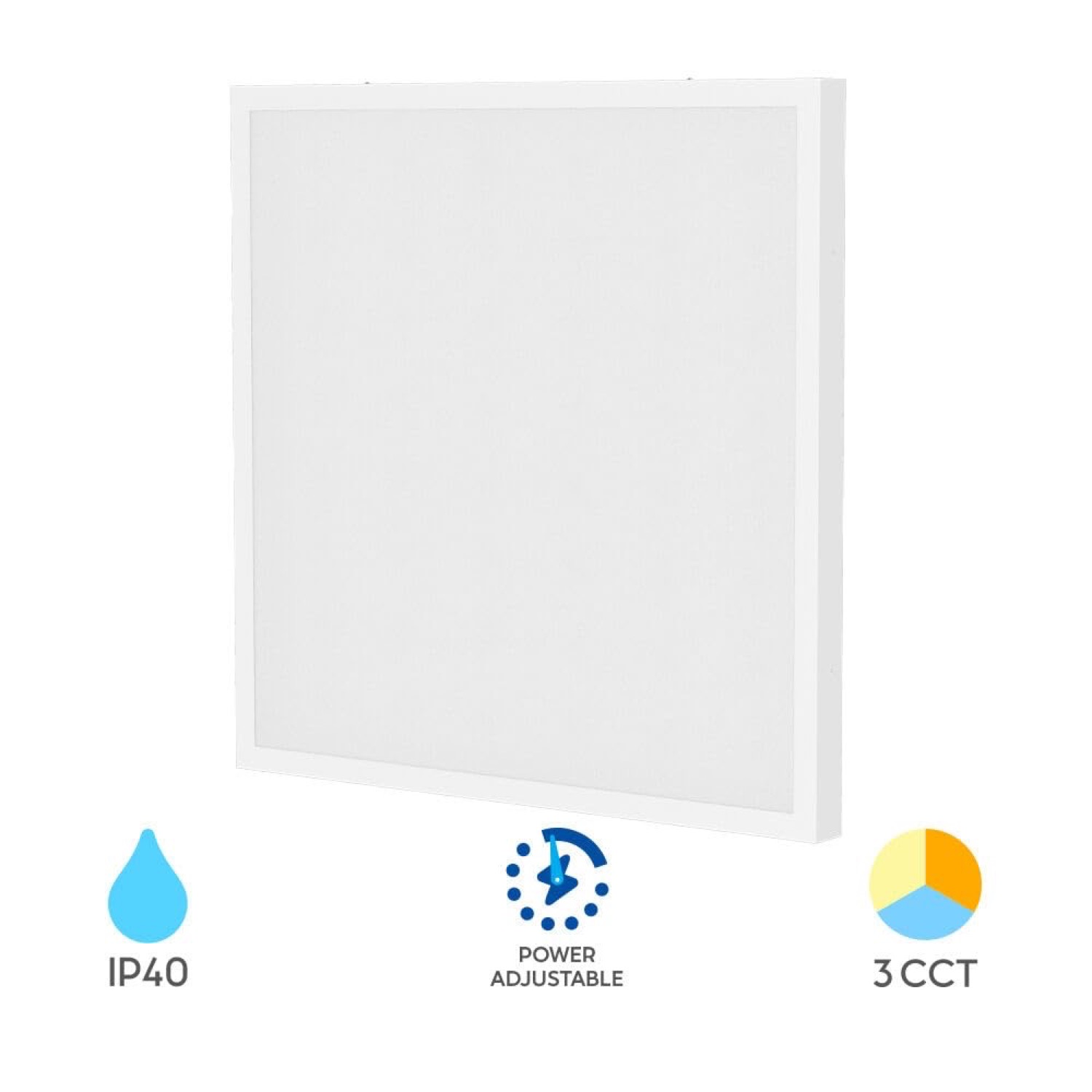 Braytron LED Deckenleuchte 600×600 mm – 30/40 / 50 W einstellbar – 3CCT (3000 K / 4000 K / 6500 K) – 5200 lm Backlite Panel – Ultradünne Deckenlampe 38 mm – für Wohnzimmer, Schlafzimmer, Küche, Flur – BP25-256680