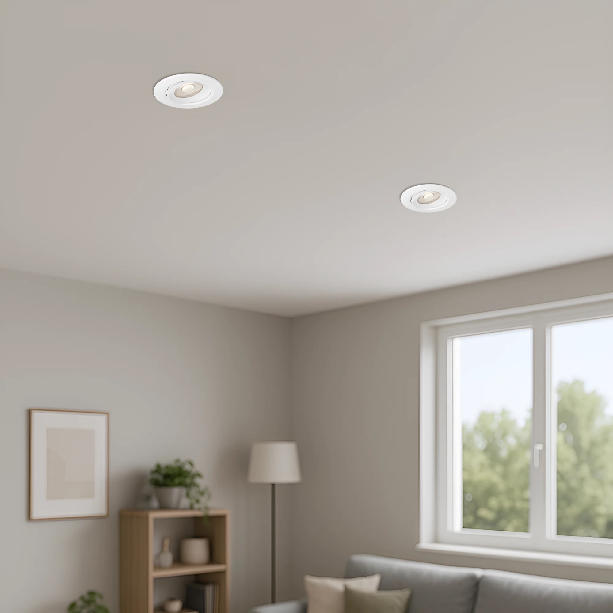 Braytron Plafoniera LED 5W Collegamento 230 V Bianco Caldo, Bianco Naturale, Bianco Freddo 3IN1, 450 Lumen, IP20 Lampada Soffitto per Soggiorno, Cucina, Corridoio (Bianco) – Vista 2