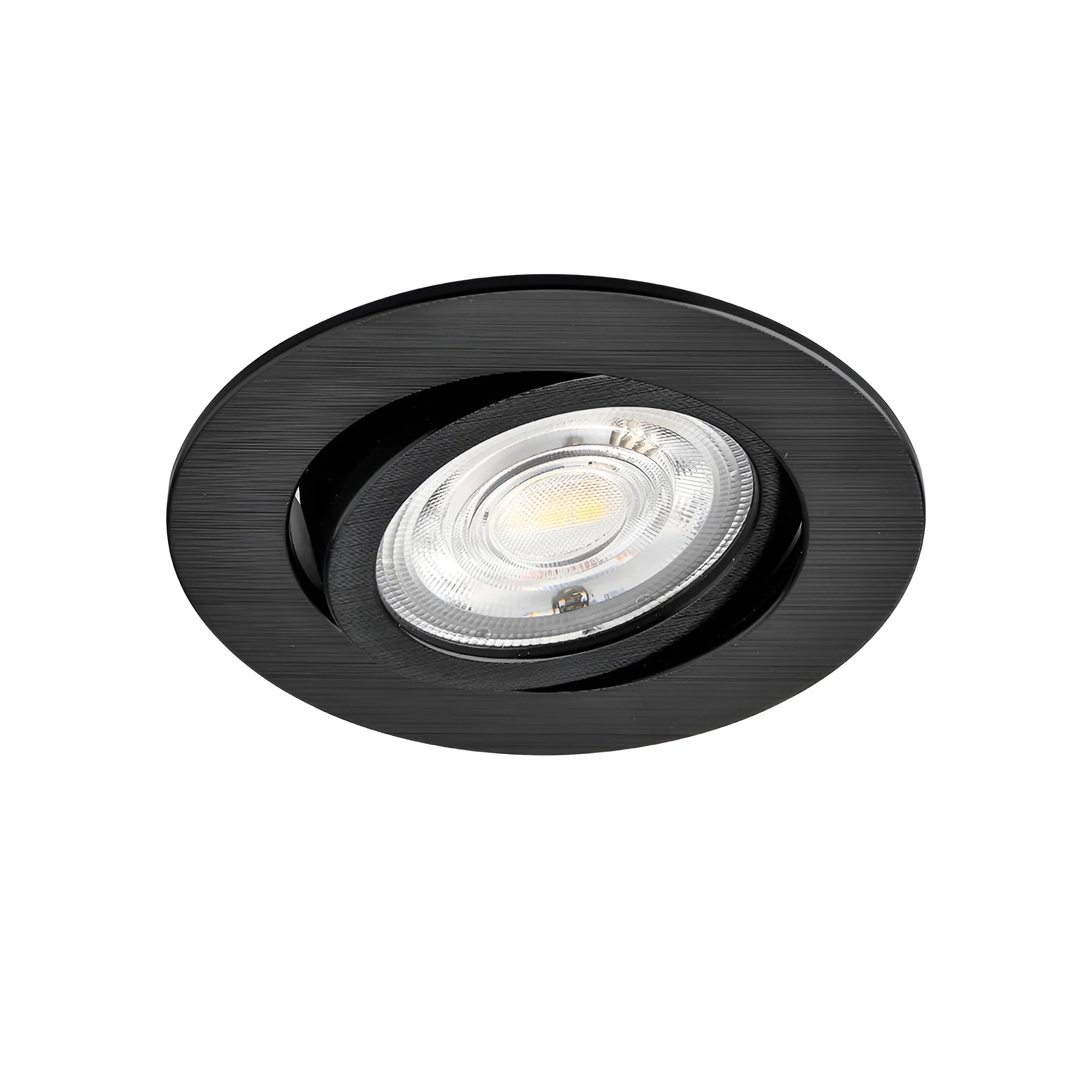 Braytron Lampada da soffitto LED 7W 243 V Collegamento 3IN1, 750 Lumen, IP20 Plafoniera per soggiorno, cucina, corridoio (Nero) – BD02-00781